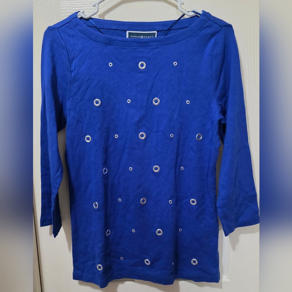 Karen Scott 3/4 Sleeve Top